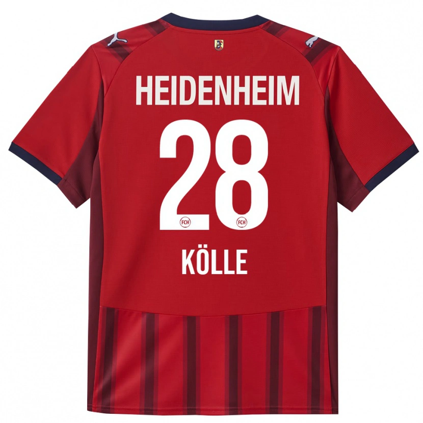 Danxen Mænd Adam Kölle #28 Rød Navy Hjemmebane Spillertrøjer 2025/26 Trøje T-Shirt