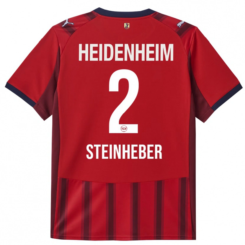 Danxen Mænd Leni Steinheber #2 Rød Navy Hjemmebane Spillertrøjer 2025/26 Trøje T-Shirt