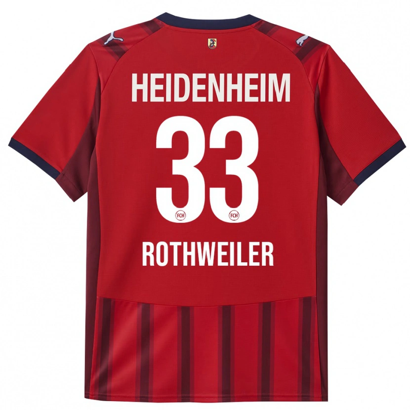 Danxen Mænd Nick Rothweiler #33 Rød Navy Hjemmebane Spillertrøjer 2025/26 Trøje T-Shirt