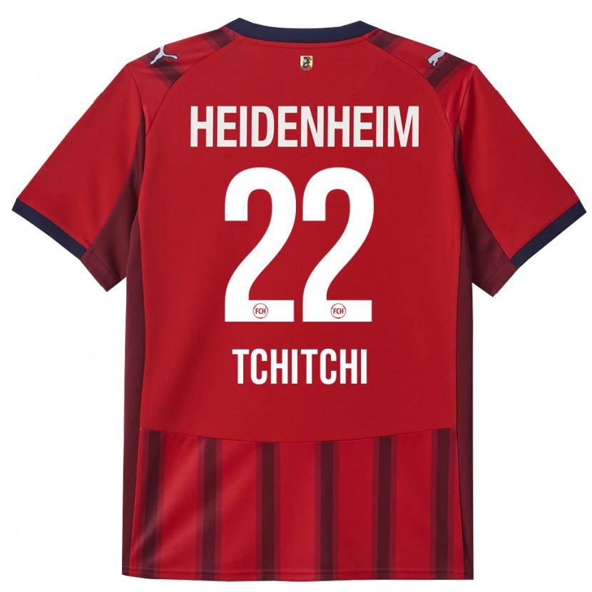Danxen Mænd Dahrel Tchitchi #22 Rød Navy Hjemmebane Spillertrøjer 2025/26 Trøje T-Shirt