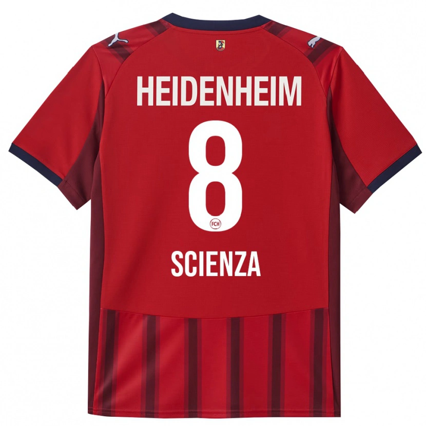 Danxen Mænd Leo Scienza #8 Rød Navy Hjemmebane Spillertrøjer 2025/26 Trøje T-Shirt