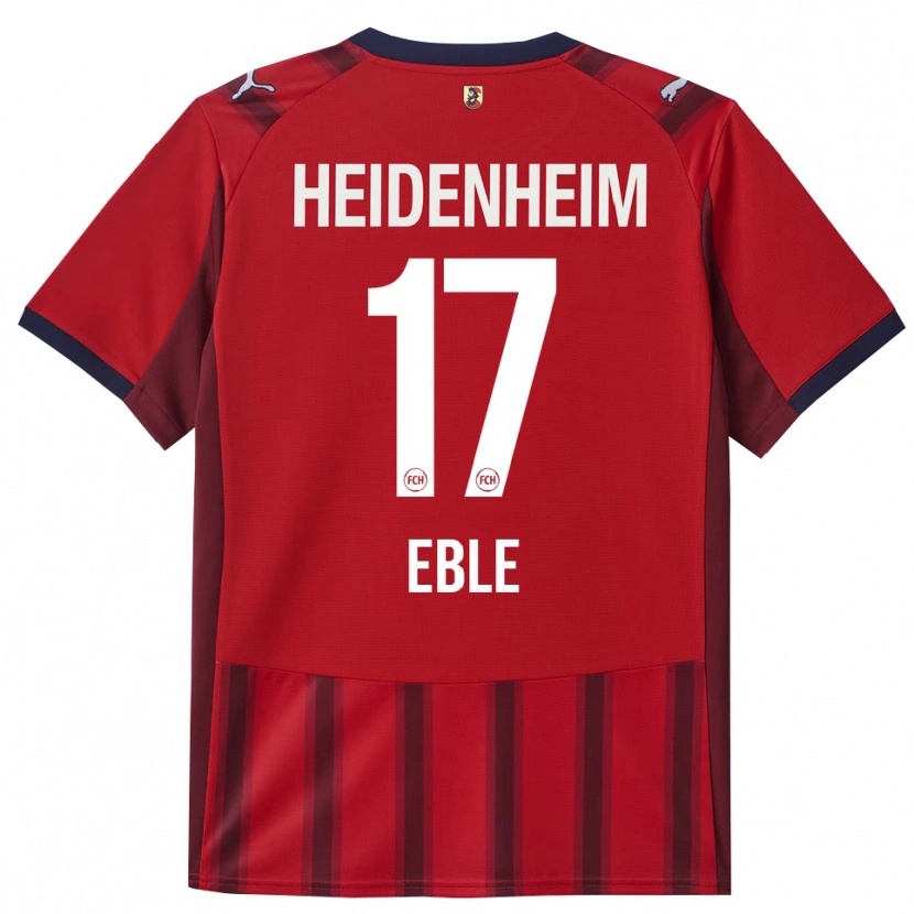 Danxen Mænd Julian Eble #17 Rød Navy Hjemmebane Spillertrøjer 2025/26 Trøje T-Shirt