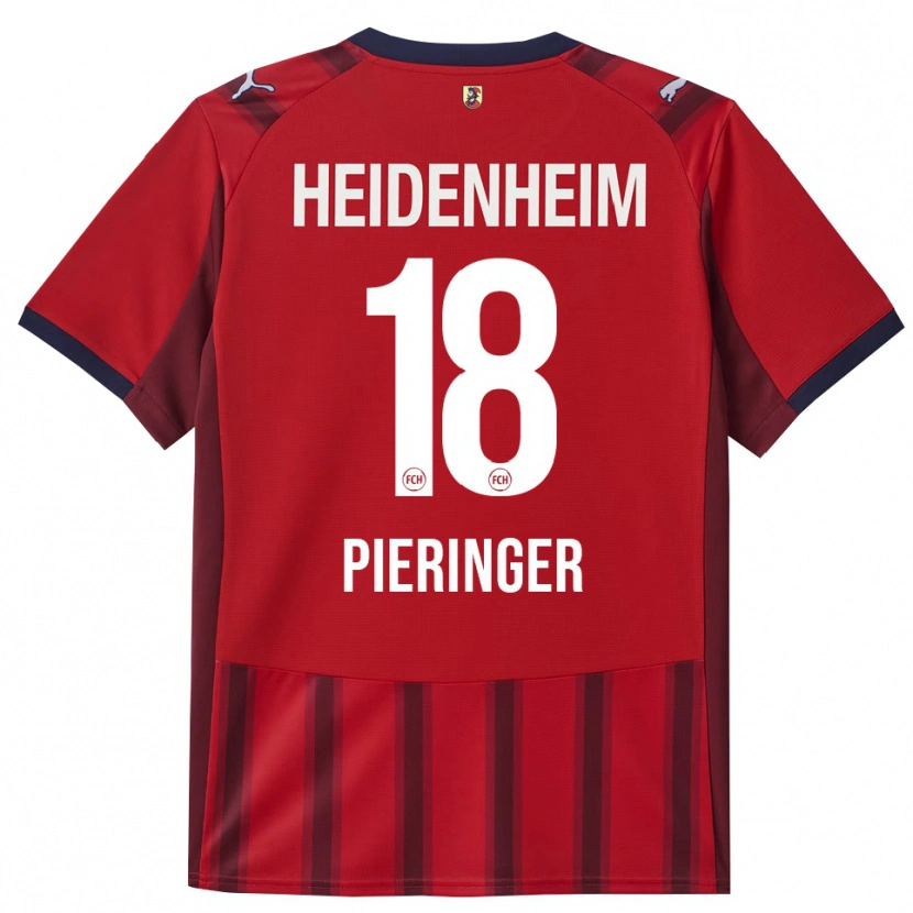 Danxen Mænd Marvin Pieringer #18 Rød Navy Hjemmebane Spillertrøjer 2025/26 Trøje T-Shirt