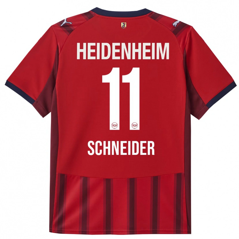 Danxen Mænd Noah Schneider #11 Rød Navy Hjemmebane Spillertrøjer 2025/26 Trøje T-Shirt
