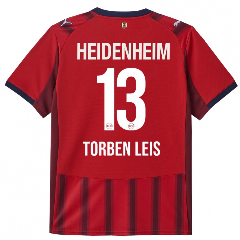 Danxen Mænd Torben Leis #13 Rød Navy Hjemmebane Spillertrøjer 2025/26 Trøje T-Shirt