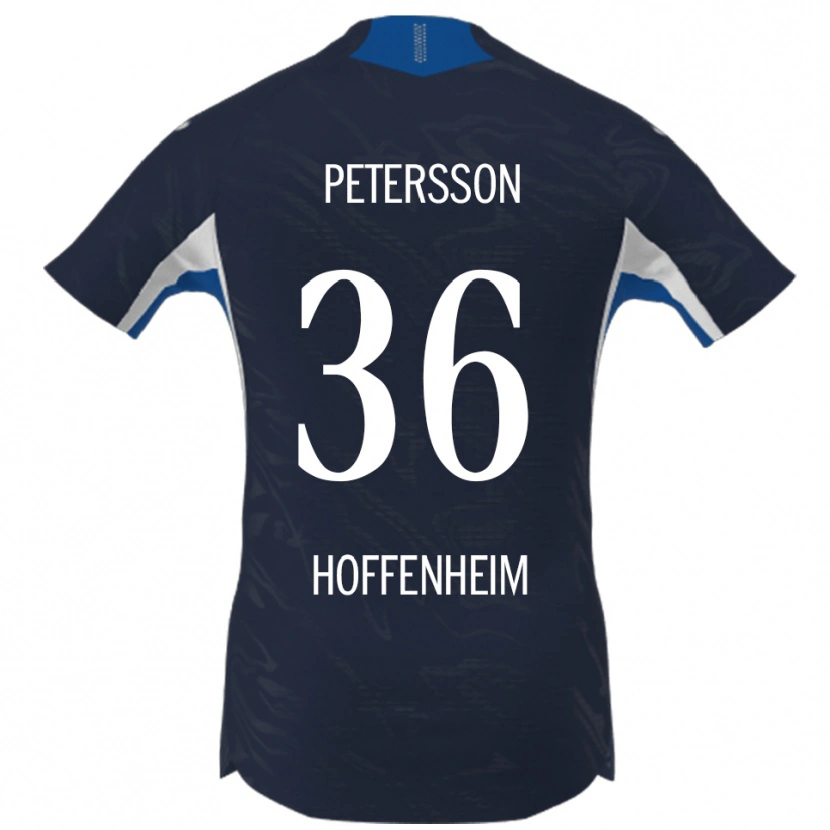 Danxen Mænd Lúkas Petersson #36 Navy Hvid Hjemmebane Spillertrøjer 2025/26 Trøje T-Shirt