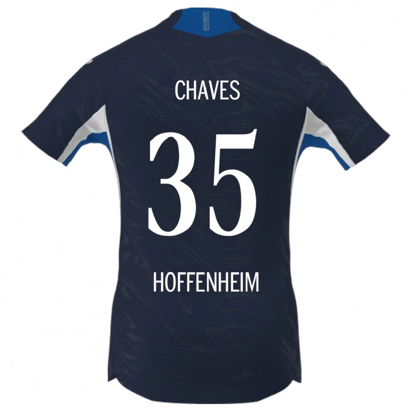 Danxen Mænd Arthur Chaves #35 Navy Hvid Hjemmebane Spillertrøjer 2025/26 Trøje T-Shirt