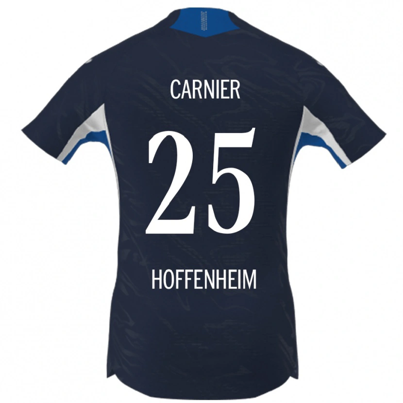 Danxen Mænd Alekseï Carnier #25 Navy Hvid Hjemmebane Spillertrøjer 2025/26 Trøje T-Shirt