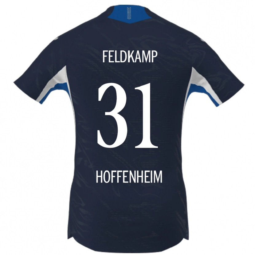 Danxen Mænd Jana Feldkamp #31 Navy Hvid Hjemmebane Spillertrøjer 2025/26 Trøje T-Shirt