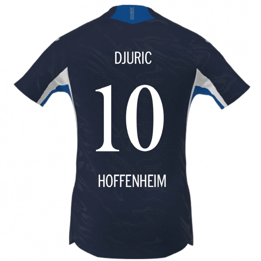 Danxen Mænd Luka Đurić #10 Navy Hvid Hjemmebane Spillertrøjer 2025/26 Trøje T-Shirt