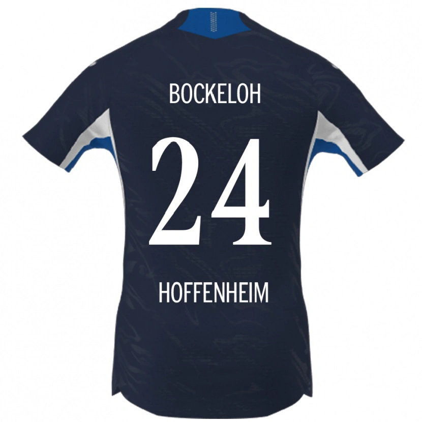Danxen Mænd Leonhard Bockeloh #24 Navy Hvid Hjemmebane Spillertrøjer 2025/26 Trøje T-Shirt