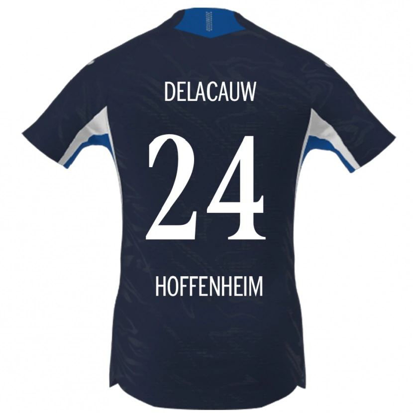 Danxen Mænd Féli Delacauw #24 Navy Hvid Hjemmebane Spillertrøjer 2025/26 Trøje T-Shirt