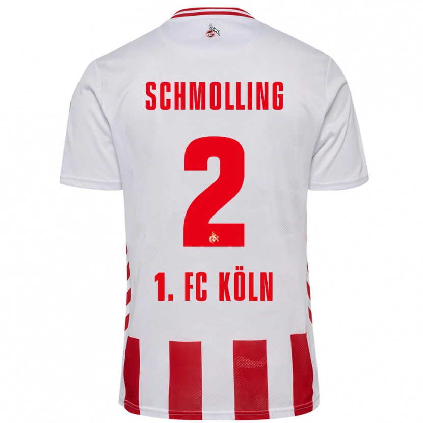 Danxen Mænd Viktor Schmolling #2 Hvid Rød Hjemmebane Spillertrøjer 2025/26 Trøje T-Shirt