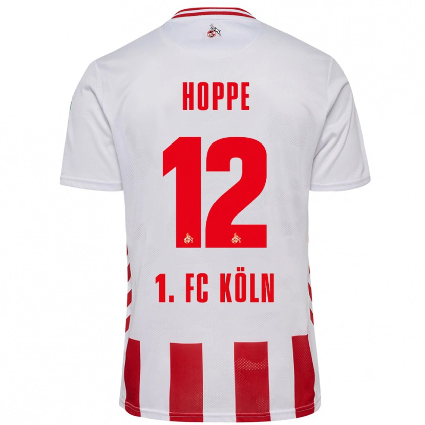Danxen Mænd Paula Hoppe #12 Hvid Rød Hjemmebane Spillertrøjer 2025/26 Trøje T-Shirt