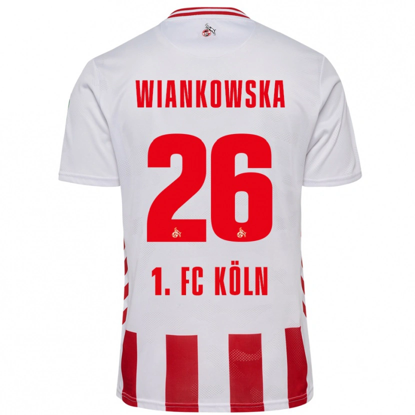 Danxen Mænd Martyna Wiankow­ska #26 Hvid Rød Hjemmebane Spillertrøjer 2025/26 Trøje T-Shirt