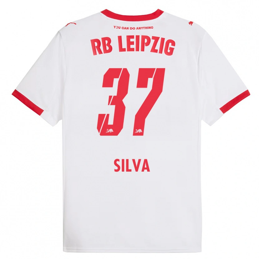 Danxen Mænd André Silva #37 Hvid Rød Hjemmebane Spillertrøjer 2025/26 Trøje T-Shirt