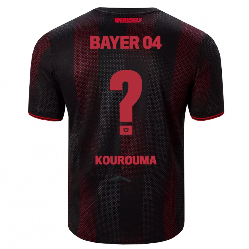 Danxen Mænd Fakouman Kourouma #0 Sort Rød Hjemmebane Spillertrøjer 2025/26 Trøje T-Shirt