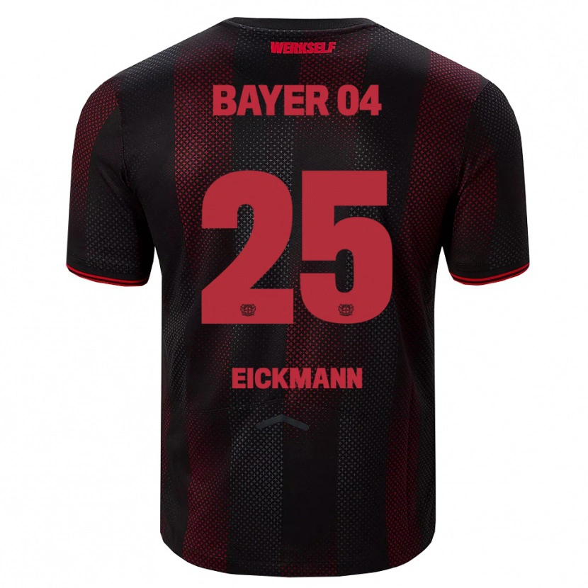 Danxen Mænd Mia Eickmann #25 Sort Rød Hjemmebane Spillertrøjer 2025/26 Trøje T-Shirt