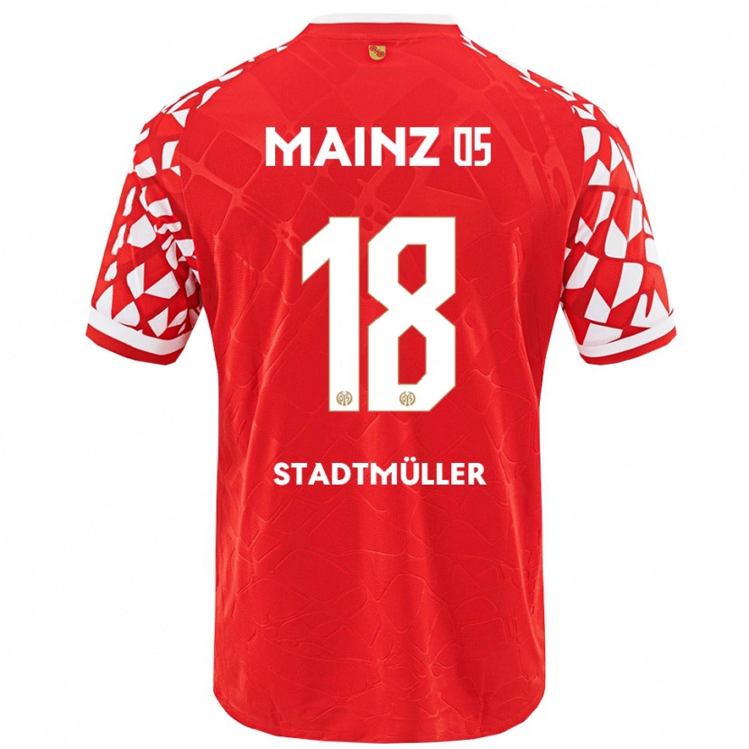 Danxen Mænd Elias Stadtmüller #18 Rød Hvid Hjemmebane Spillertrøjer 2025/26 Trøje T-Shirt