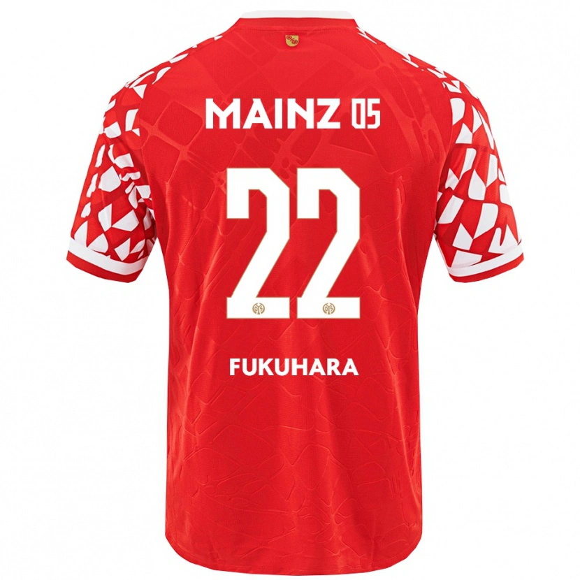 Danxen Mænd Yuuka Fukuhara #22 Rød Hvid Hjemmebane Spillertrøjer 2025/26 Trøje T-Shirt