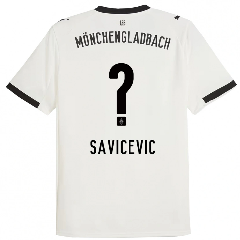 Danxen Mænd Stefan Savicevic #0 Hvid Sort Hjemmebane Spillertrøjer 2025/26 Trøje T-Shirt