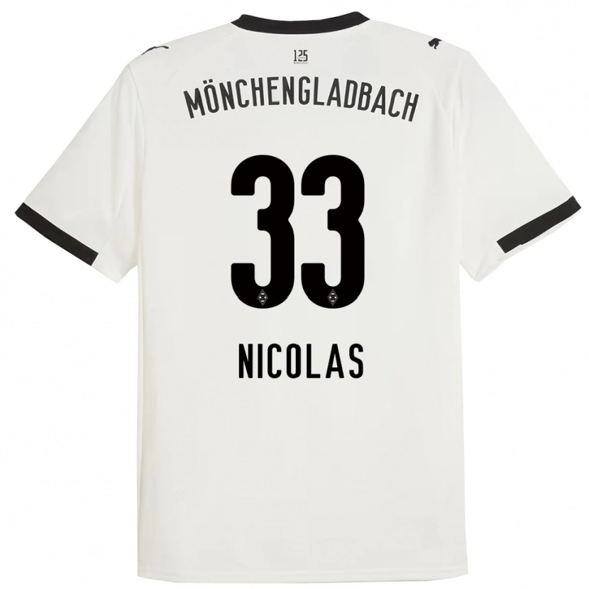 Danxen Mænd Moritz Nicolas #33 Hvid Sort Hjemmebane Spillertrøjer 2025/26 Trøje T-Shirt