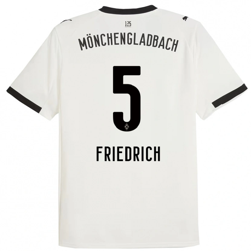 Danxen Mænd Marvin Friedrich #5 Hvid Sort Hjemmebane Spillertrøjer 2025/26 Trøje T-Shirt