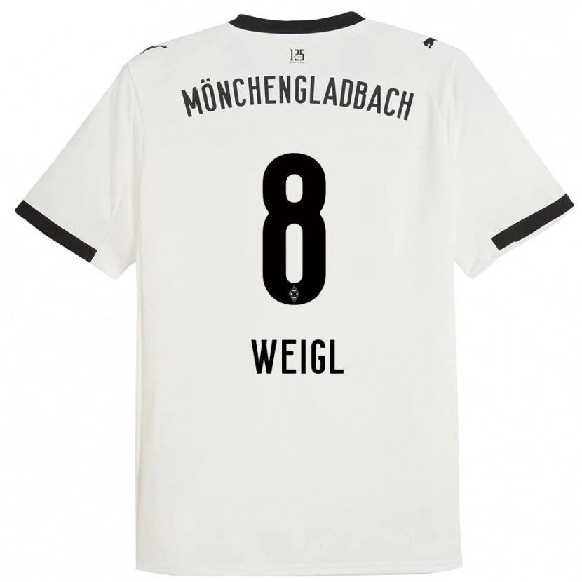 Danxen Mænd Julian Weigl #8 Hvid Sort Hjemmebane Spillertrøjer 2025/26 Trøje T-Shirt