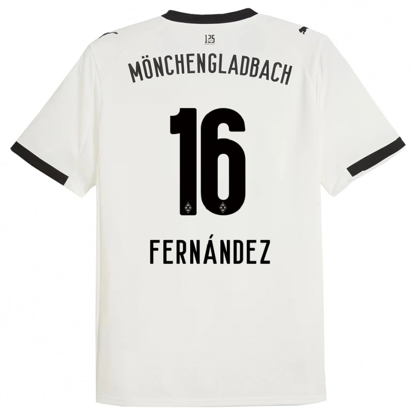 Danxen Mænd Oriol Fernandez Berenguer #16 Hvid Sort Hjemmebane Spillertrøjer 2025/26 Trøje T-Shirt