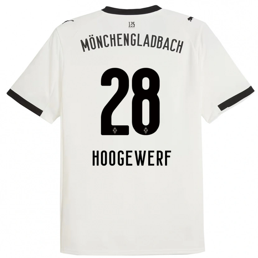 Danxen Mænd Dillon Hoogewerf #28 Hvid Sort Hjemmebane Spillertrøjer 2025/26 Trøje T-Shirt