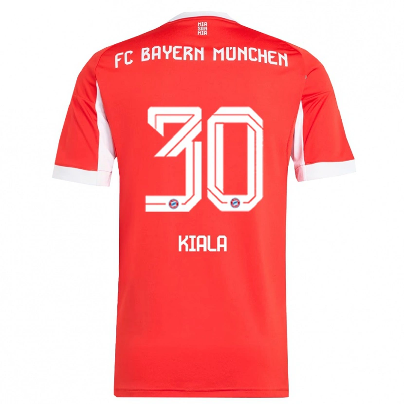 Danxen Mænd Cassiano Kiala #30 Rød Hvid Hjemmebane Spillertrøjer 2025/26 Trøje T-Shirt