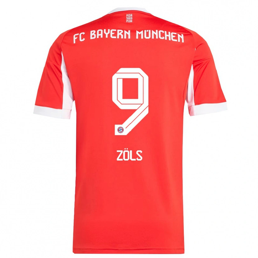 Danxen Mænd Simon Zöls #9 Rød Hvid Hjemmebane Spillertrøjer 2025/26 Trøje T-Shirt
