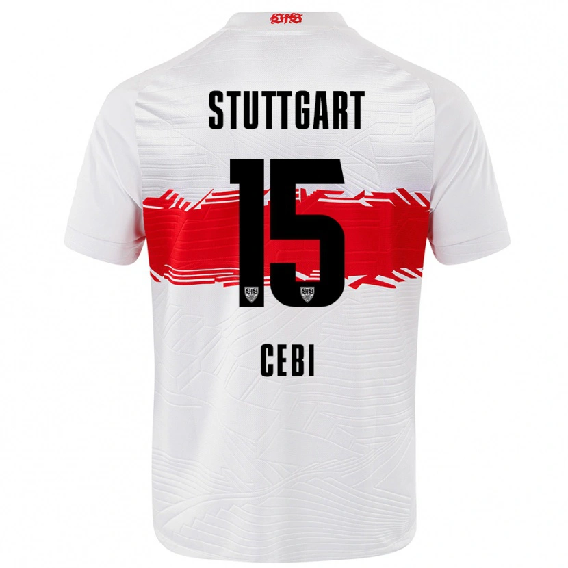 Danxen Mænd Ata Cebi #15 Hvid Rød Hjemmebane Spillertrøjer 2025/26 Trøje T-Shirt