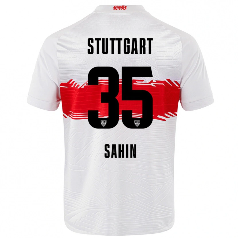 Danxen Mænd Mehmet Sahin #35 Hvid Rød Hjemmebane Spillertrøjer 2025/26 Trøje T-Shirt