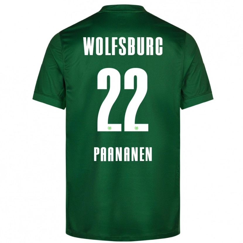 Danxen Mænd Otto Paananen #22 Grøn Hvid Hjemmebane Spillertrøjer 2025/26 Trøje T-Shirt