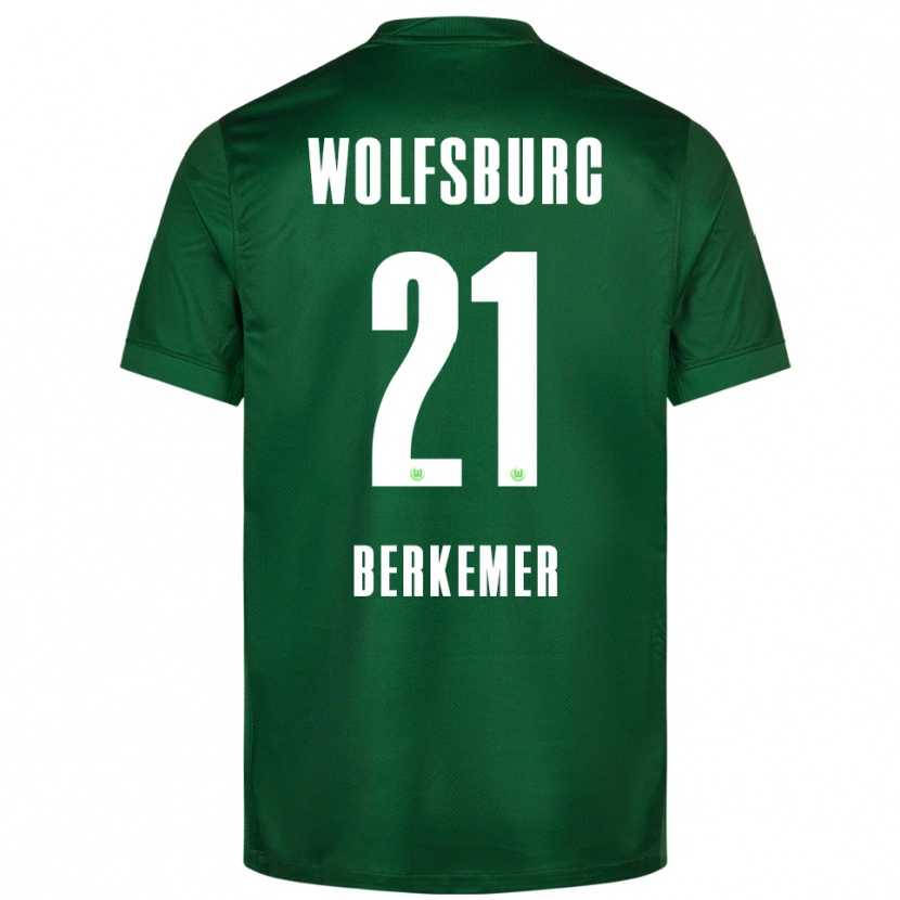 Danxen Mænd Melvin Berkemer #21 Grøn Hvid Hjemmebane Spillertrøjer 2025/26 Trøje T-Shirt