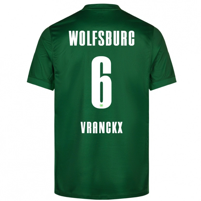 Danxen Mænd Aster Vranckx #6 Grøn Hvid Hjemmebane Spillertrøjer 2025/26 Trøje T-Shirt