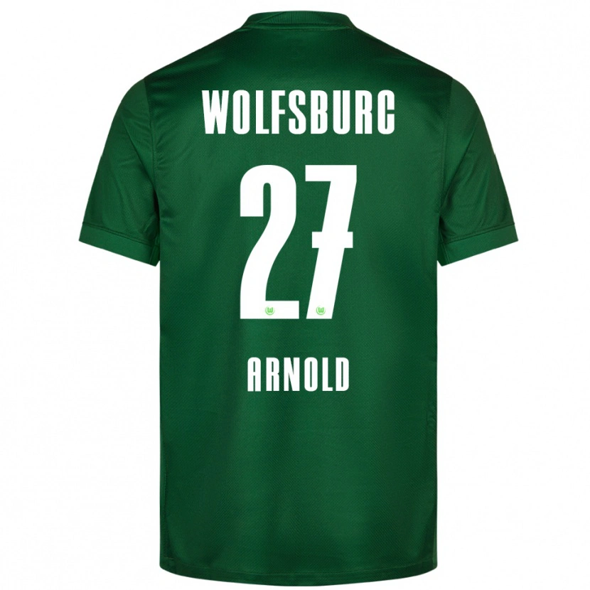 Danxen Mænd Maximilian Arnold #27 Grøn Hvid Hjemmebane Spillertrøjer 2025/26 Trøje T-Shirt
