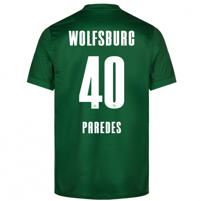 Danxen Mænd Kevin Paredes #40 Grøn Hvid Hjemmebane Spillertrøjer 2025/26 Trøje T-Shirt