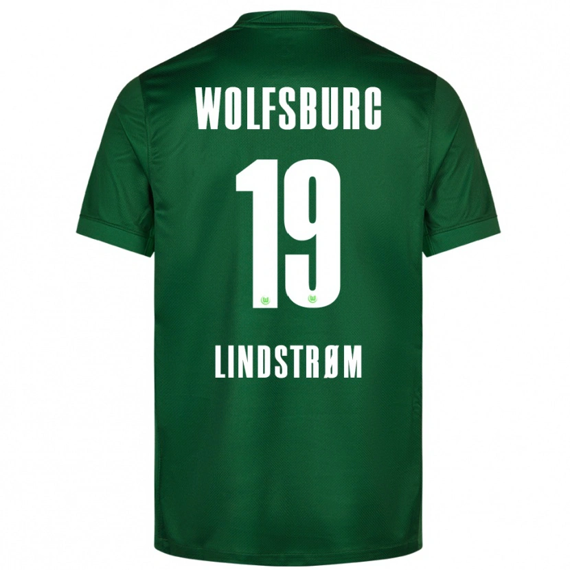 Danxen Mænd Jesper Lindstrøm #19 Grøn Hvid Hjemmebane Spillertrøjer 2025/26 Trøje T-Shirt