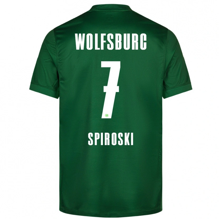 Danxen Mænd Luka Spiroski #7 Grøn Hvid Hjemmebane Spillertrøjer 2025/26 Trøje T-Shirt