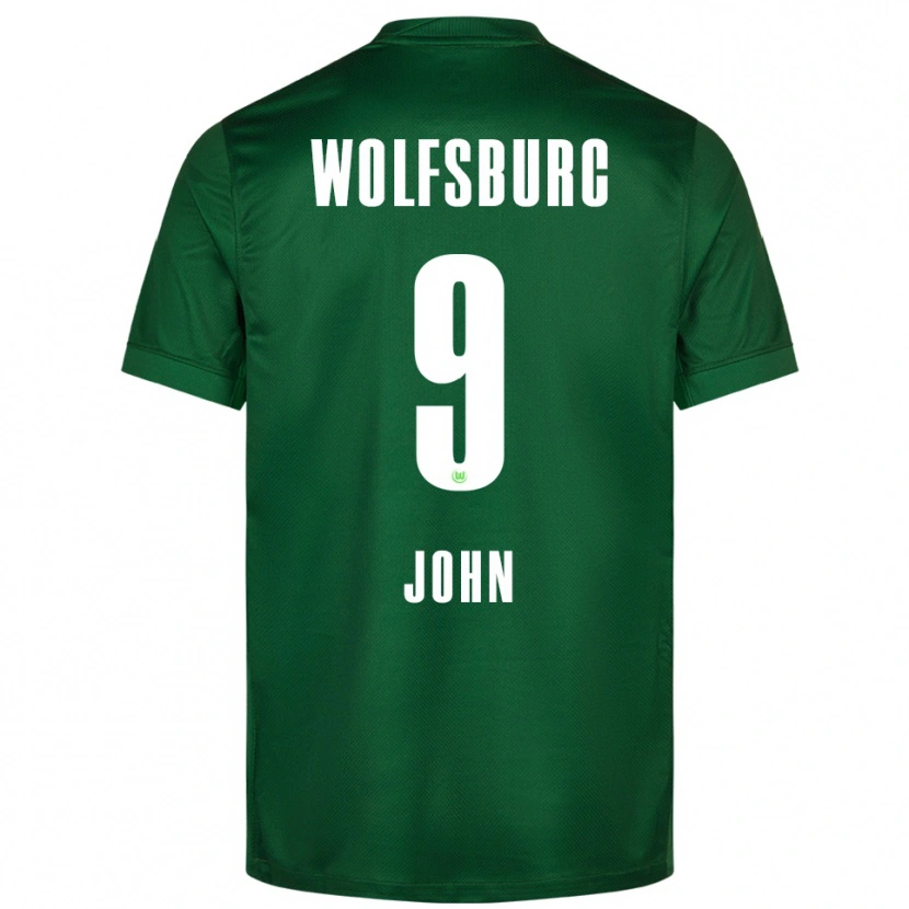Danxen Mænd Michael John #9 Grøn Hvid Hjemmebane Spillertrøjer 2025/26 Trøje T-Shirt