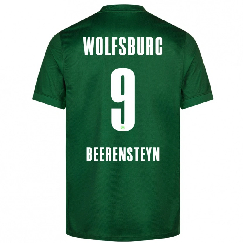 Danxen Mænd Lineth Beerensteyn #9 Grøn Hvid Hjemmebane Spillertrøjer 2025/26 Trøje T-Shirt