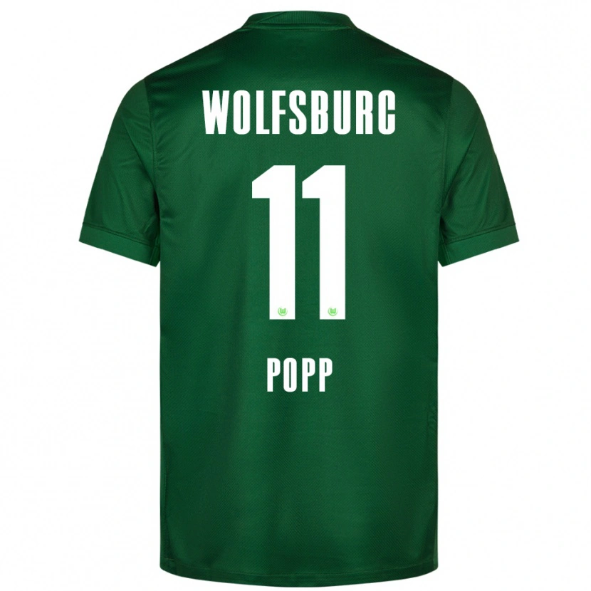 Danxen Mænd Alexandra Popp #11 Grøn Hvid Hjemmebane Spillertrøjer 2025/26 Trøje T-Shirt