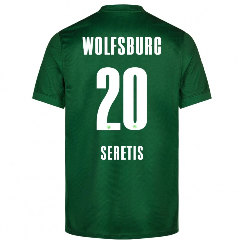 Danxen Mænd Isaiah Seretis #20 Grøn Hvid Hjemmebane Spillertrøjer 2025/26 Trøje T-Shirt