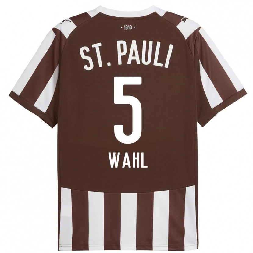 Danxen Mænd Hauke Wahl #5 Kaffe Hvid Hjemmebane Spillertrøjer 2025/26 Trøje T-Shirt