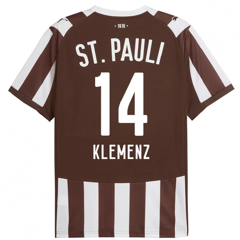 Danxen Mænd Julian Klemenz #14 Kaffe Hvid Hjemmebane Spillertrøjer 2025/26 Trøje T-Shirt