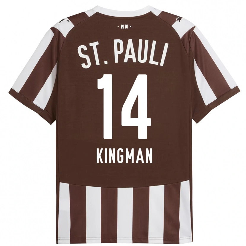Danxen Mænd Annie Kingman #14 Kaffe Hvid Hjemmebane Spillertrøjer 2025/26 Trøje T-Shirt