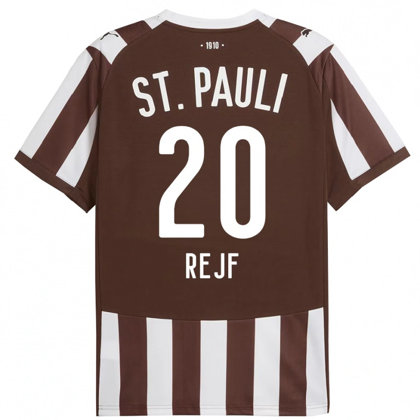 Danxen Mænd Petr Rejf #20 Kaffe Hvid Hjemmebane Spillertrøjer 2025/26 Trøje T-Shirt