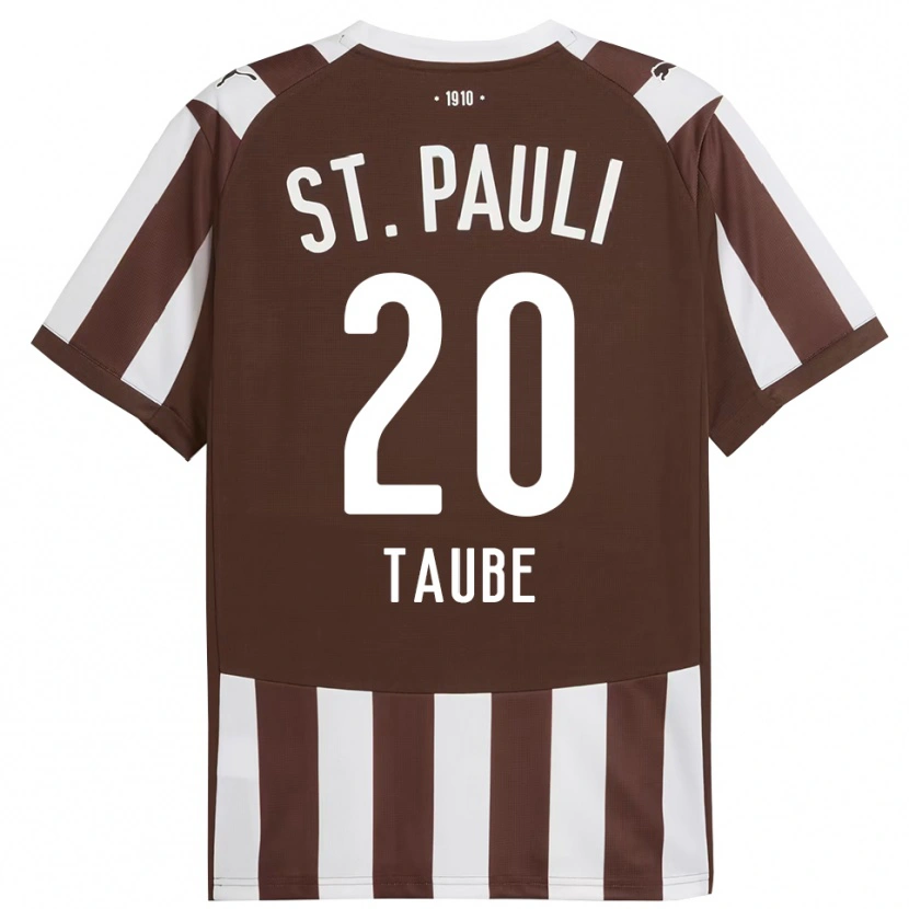 Danxen Mænd Linnea Taube #20 Kaffe Hvid Hjemmebane Spillertrøjer 2025/26 Trøje T-Shirt